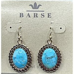 Barse Albion Earrings- Turquoise- Bronze- NWT